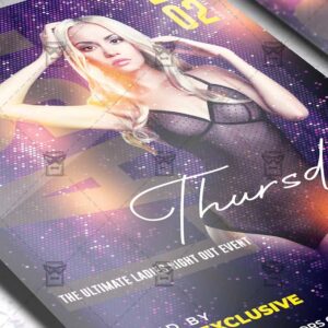 Last Thursday Party Template - Flyer PSD + Instagram Ready Size