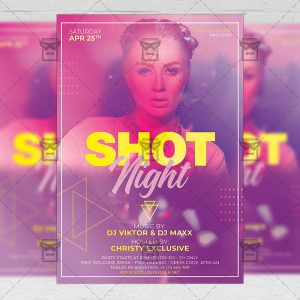 Shot Night Flyer - Club PSD Template