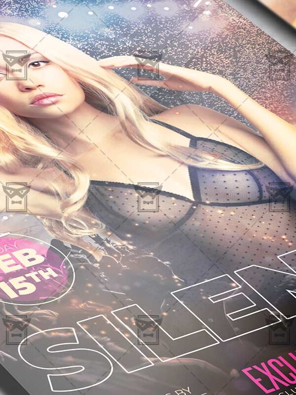 Silent Party Template - Flyer PSD + Instagram Ready Size
