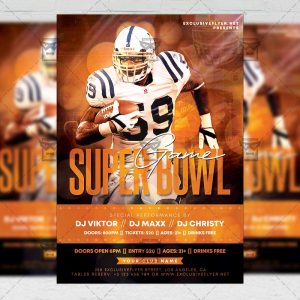 Super Bowl Game 2020 Template - Flyer PSD + Instagram Ready Size