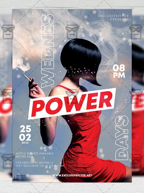 Wednesdays Power Template - Flyer PSD + Instagram Ready Size