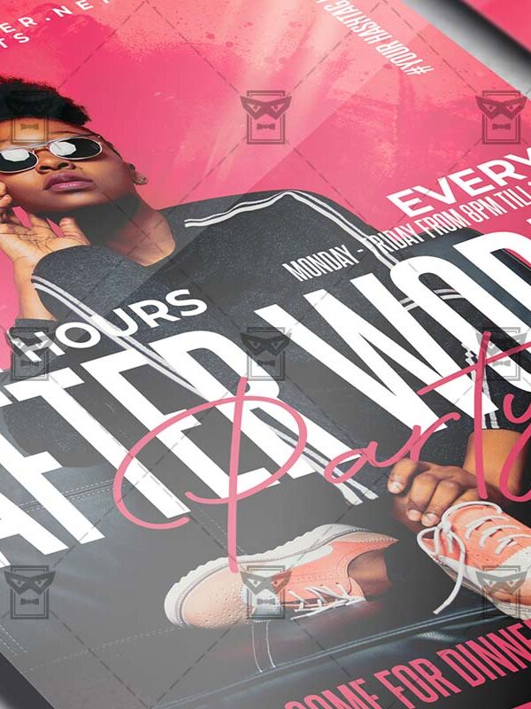 After Work Party Template - Flyer PSD + Instagram Ready Size