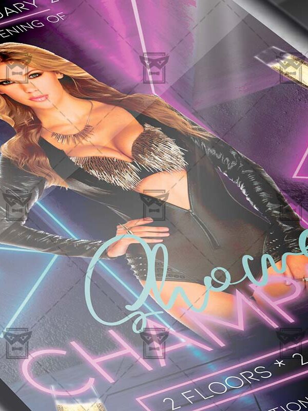 Champagne Showers Template - Flyer PSD + Instagram Ready Size