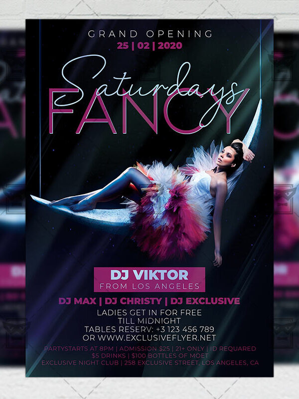 Fancy Saturdays Template - Flyer PSD + Instagram Ready Size