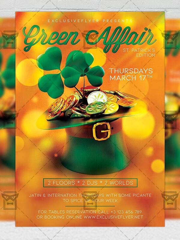 Green Affair Template - Flyer PSD + Instagram Ready Size