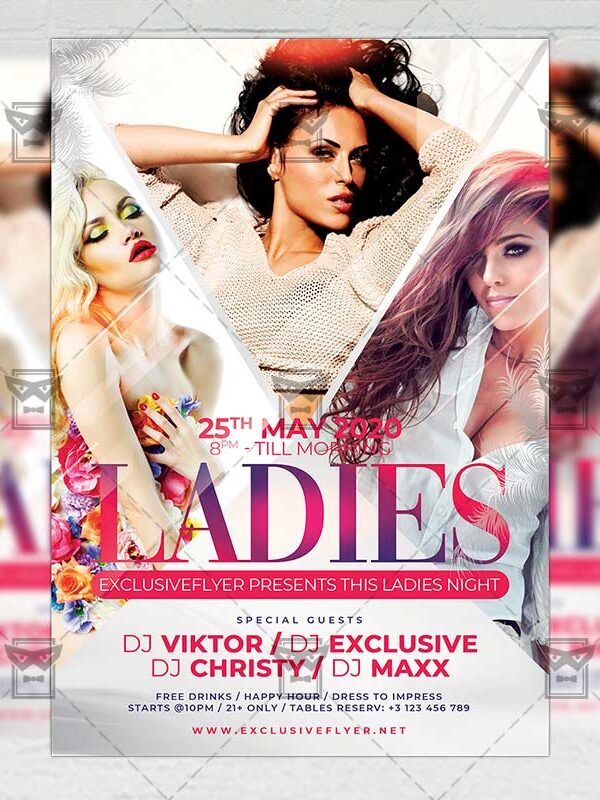 Ladies Night Party Template - Flyer PSD + Instagram Ready Size