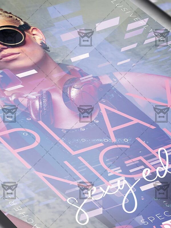 Play Night Template - Flyer PSD + Instagram Ready Size