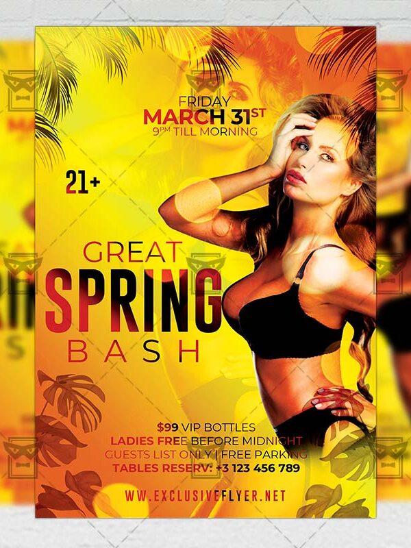 Spring Bash Template - Flyer PSD + Instagram Ready Size