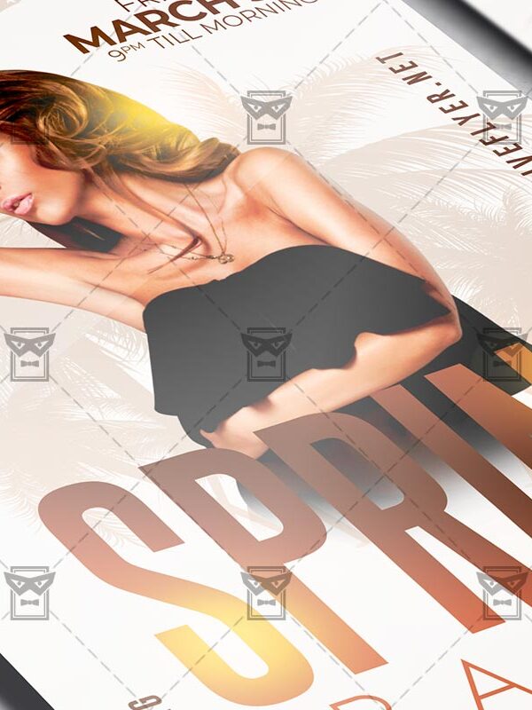 Spring Party Template - Flyer PSD + Instagram Ready Size