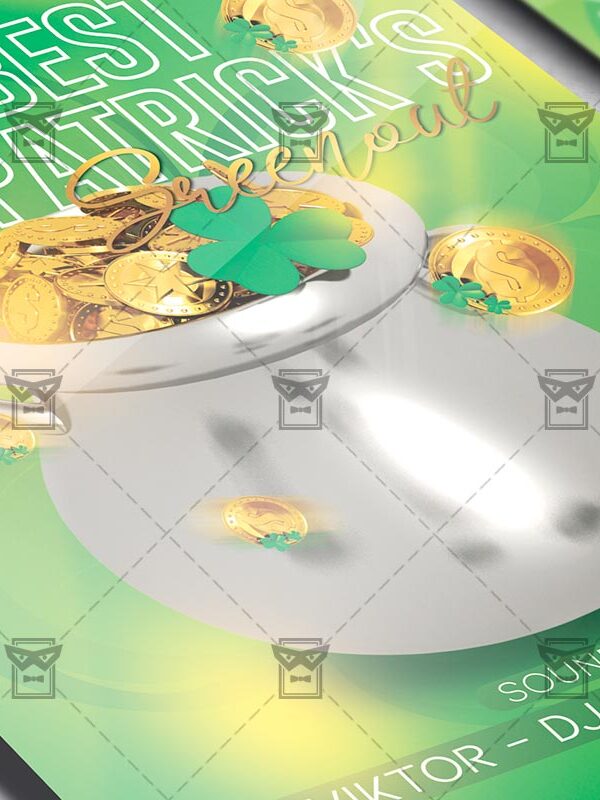 St. Patrick's Greenout Template - Flyer PSD + Instagram Ready Size