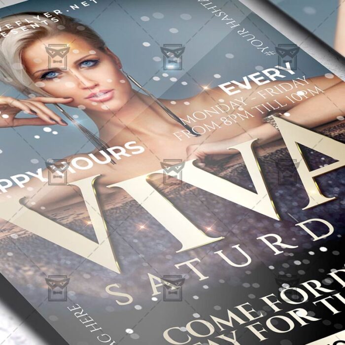 Viva Saturday Template - Flyer PSD + Instagram Ready Size