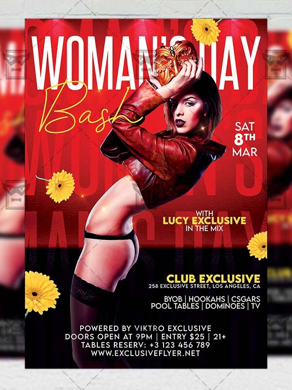 Woman's Day Bash Template - Flyer PSD + Instagram Ready Size
