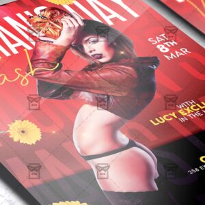 Woman's Day Bash Template - Flyer PSD + Instagram Ready Size