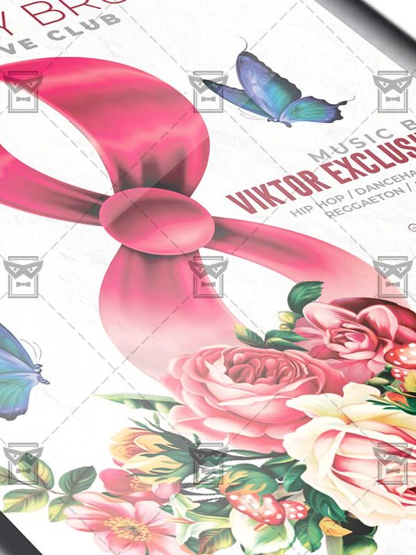 Woman's Day Brunch Template - Flyer PSD + Instagram Ready Size