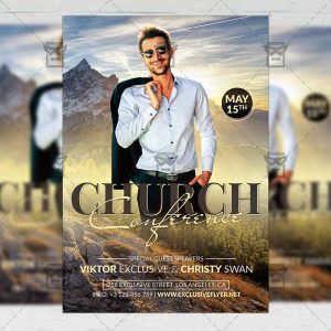 Church Conference Template - Flyer PSD + Instagram Ready Size