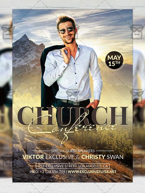 Church Conference Template - Flyer PSD + Instagram Ready Size