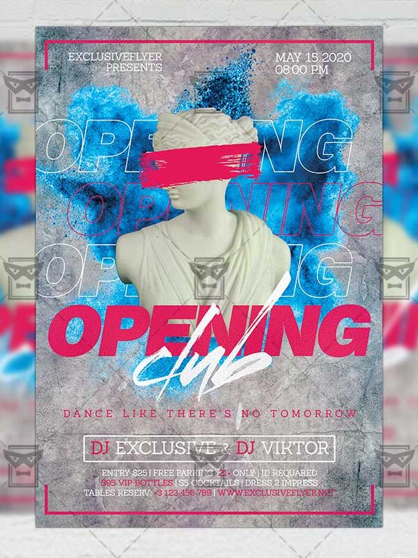 Club Opening Template - Flyer PSD + Instagram Ready Size