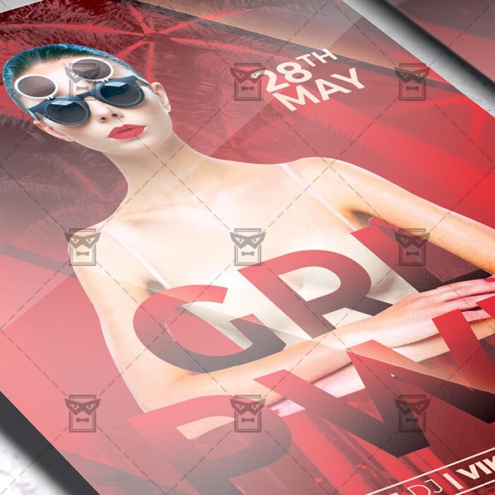 Girls Power Night Template - Flyer PSD + Instagram Ready Size