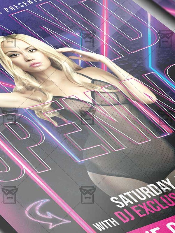 Grand Bar Opening Template - Flyer PSD + Instagram Ready Size