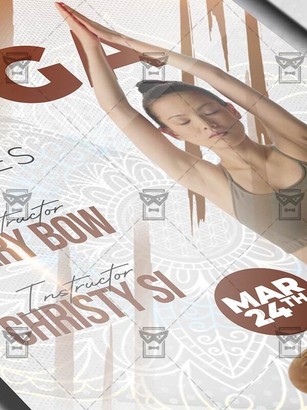 Online Yoga Classes Template - Flyer PSD + Instagram Ready Size