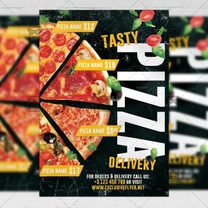 Pizza Delivery Template - Flyer PSD + Instagram Ready Size