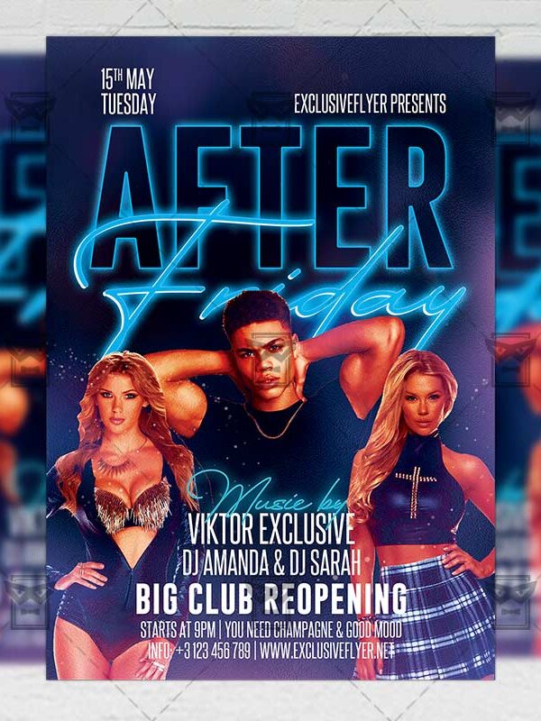 After Friday Party - Flyer PSD Template
