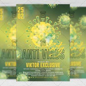 Anti Virus Party - Flyer PSD Template