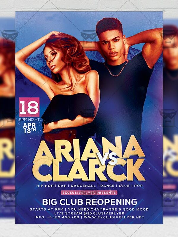 Duo Dj Bash - Flyer PSD Template