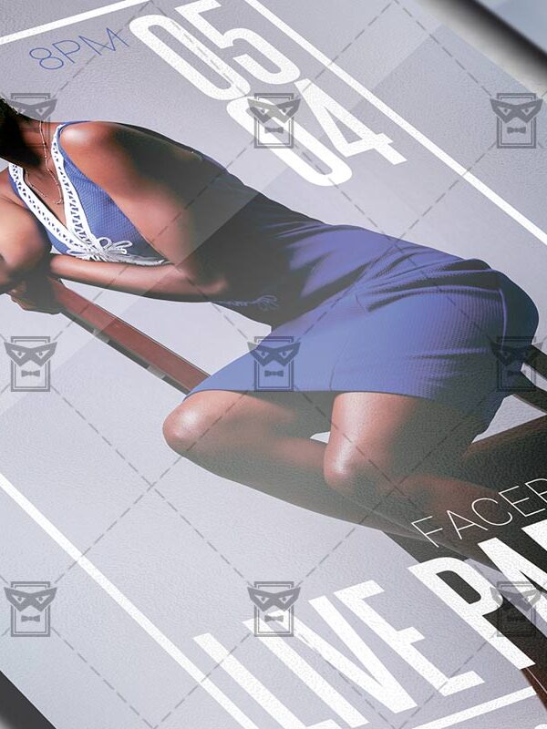 Facebook Live Party Template - Flyer PSD Optimized for Instagram