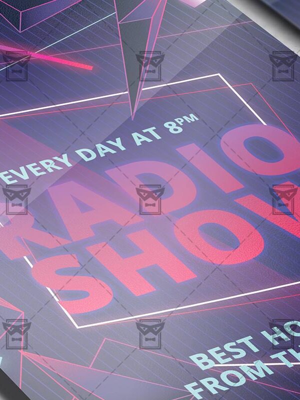 Live Radio Show Template - Flyer PSD Optimized for Instagram