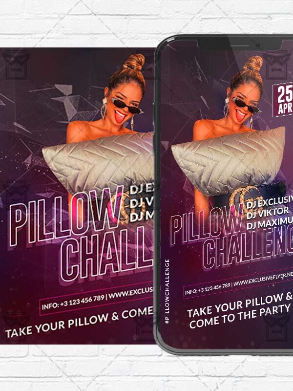 Pillow Challenge Flyer PSD - Optimized for Instagram