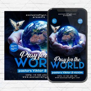 Pray for the World - Flyer PSD Template