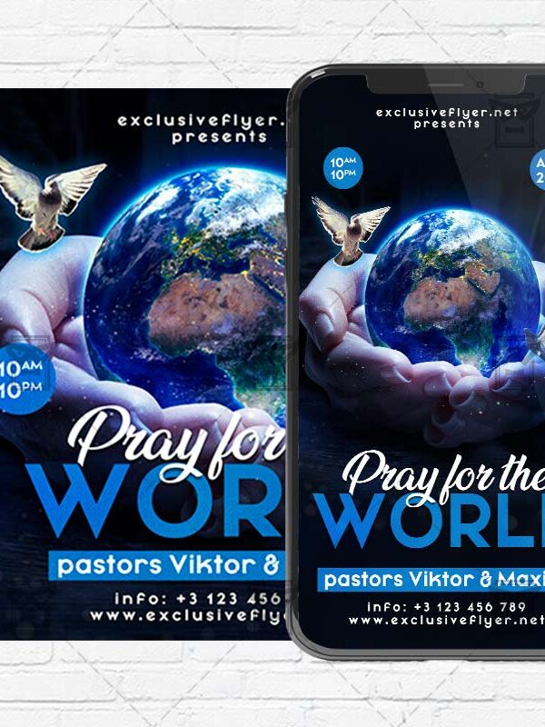 Pray for the World - Flyer PSD Template