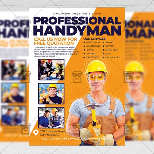 handyman flyer templates free download