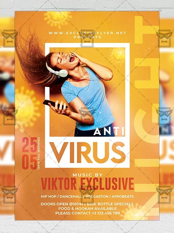 Anti Virus Night - Flyer PSD Template