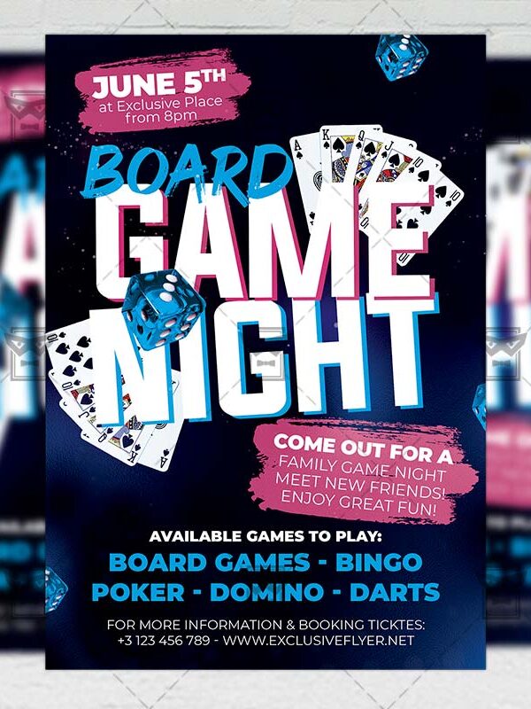 Board Game Night - Flyer PSD Template