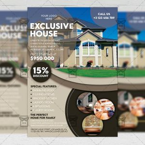 Exclusive Real Estate - Flyer PSD Template