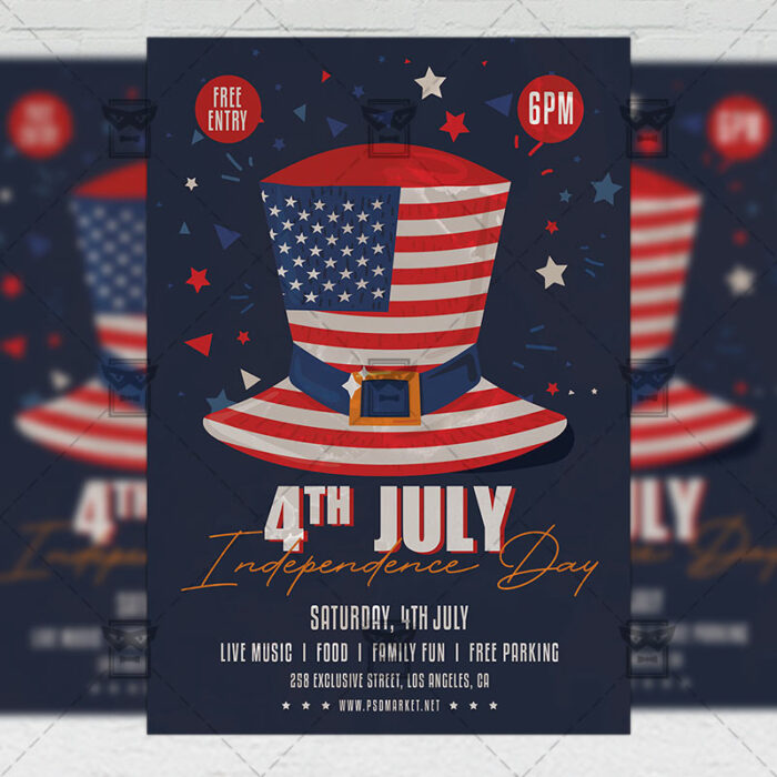 4th of July Celebration - Flyer PSD Template