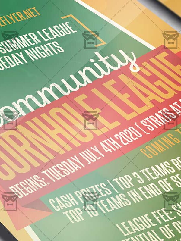 Cornhole League - Flyer PSD Template