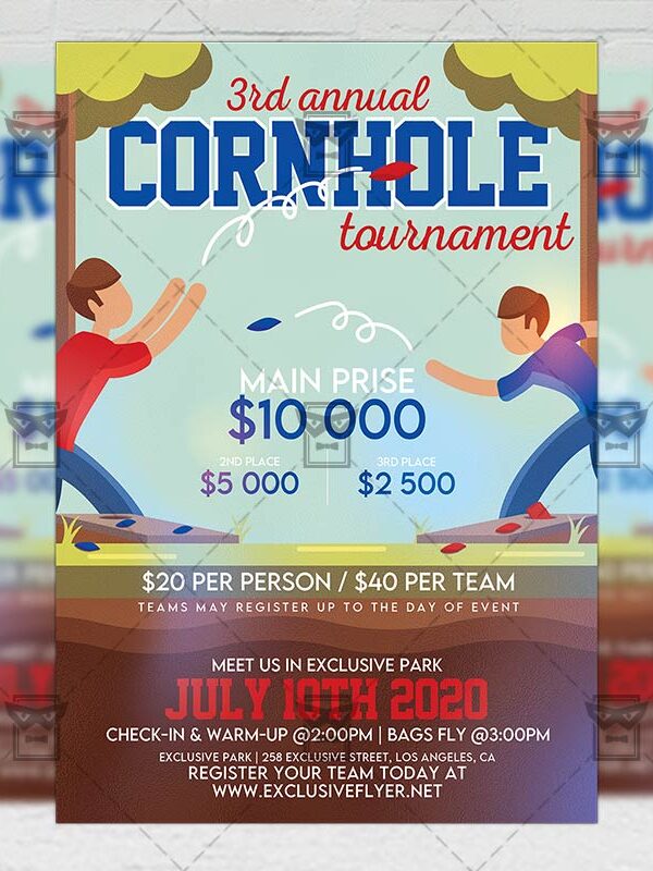 Cornhole Tournament - Flyer PSD Template