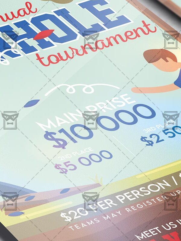 Cornhole Tournament - Flyer PSD Template