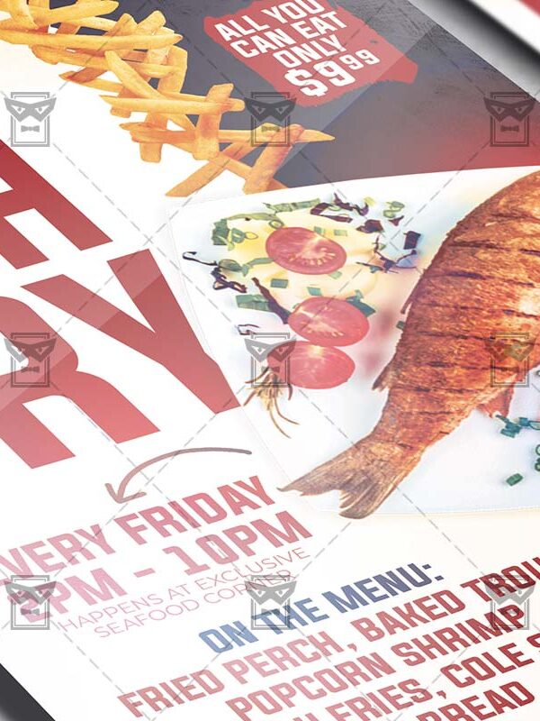 Fish Fry Family Fridays Template - Flyer PSD