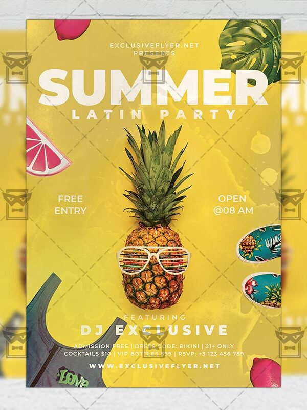 Latin Summer Party - Flyer PSD Template