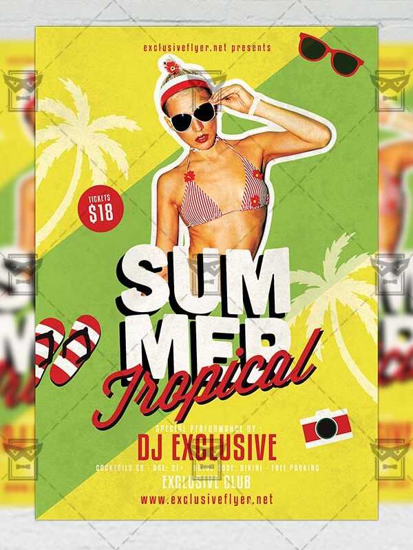Tropical Summer - Flyer PSD Template