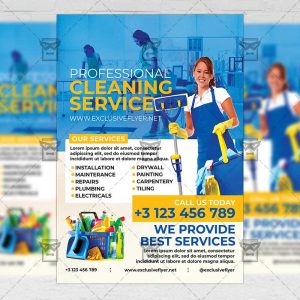 Cleaning Service - Flyer PSD Template