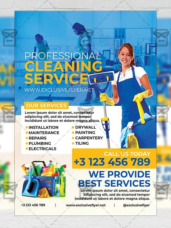 Cleaning Service - Flyer PSD Template