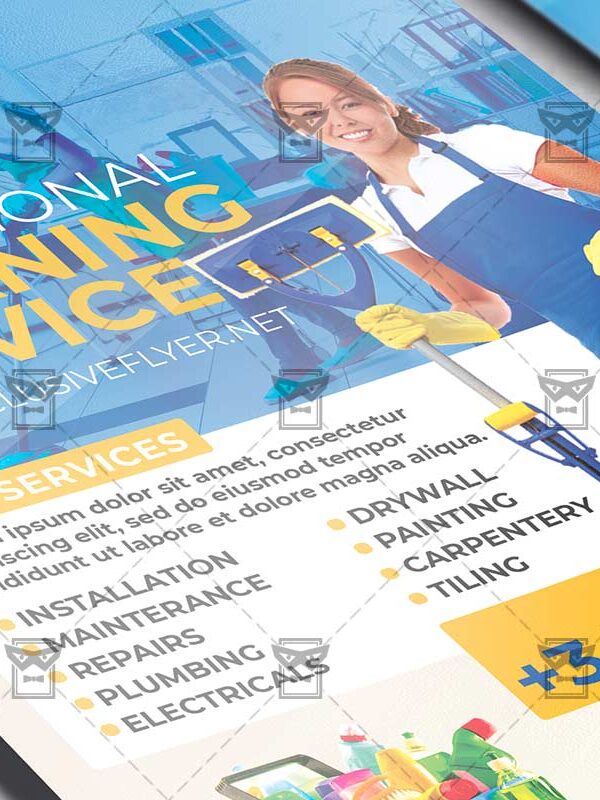 Cleaning Service - Flyer PSD Template