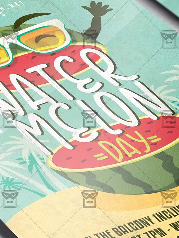 National Watermelon Day - Flyer PSD Template