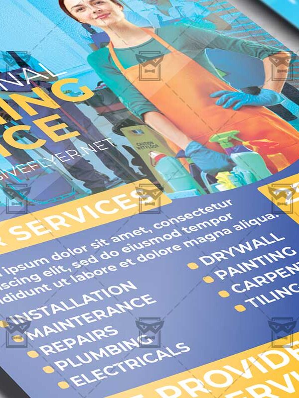 Professional Cleaning Service - Flyer PSD Template