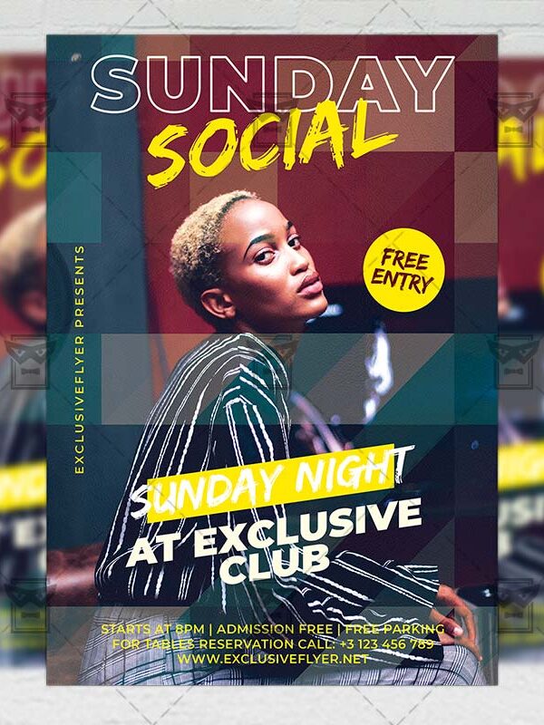 Sunday Social - Flyer PSD Template